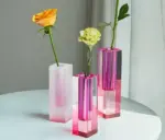 Aesthetic Iridescent Acrylic Rainbow Vase