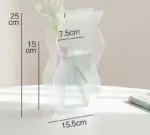 Aesthetic Iridescent Clear Acrylic Vase