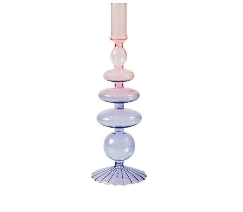 Aesthetic Lilac Wavy Candle Holders -