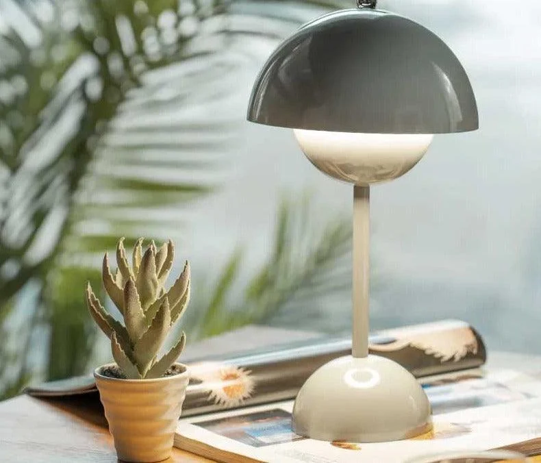 Aesthetic Mid Century Mushroom Lamp -