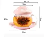 Aesthetic Mushroom Glass Cup with Ceramic Lid
