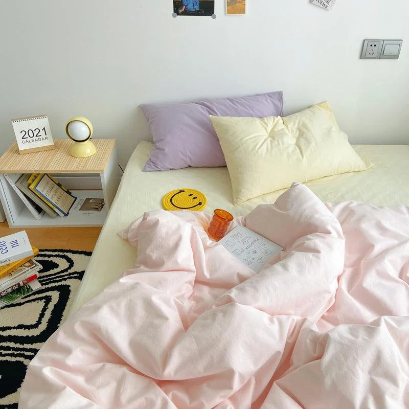 Aesthetic Pastel Color Combo Bedsheet Set -  - #tag1#