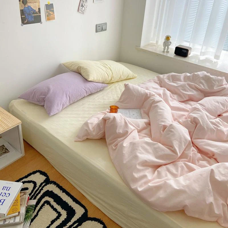 Aesthetic Pastel Color Combo Bedsheet Set -  - #tag1#