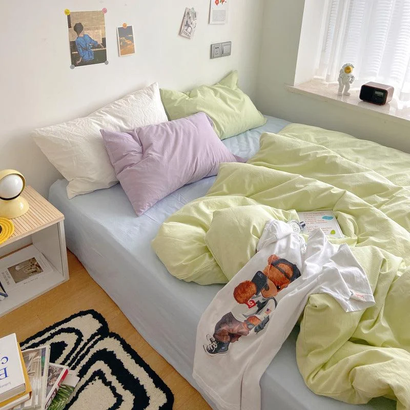 Aesthetic Pastel Color Combo Bedsheet Set -  - #tag1#
