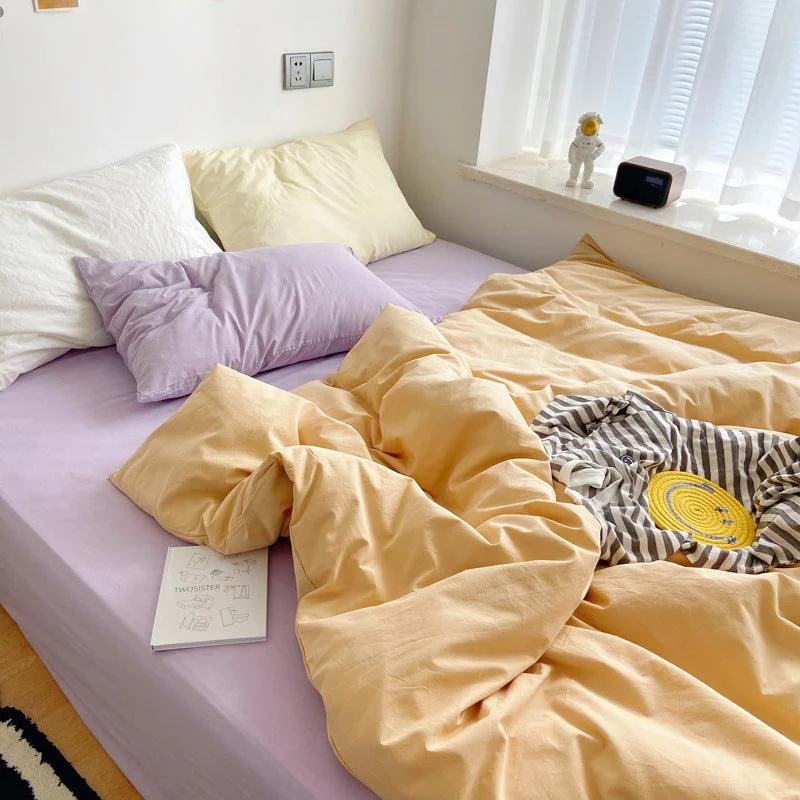 Aesthetic Pastel Color Combo Bedsheet Set -  - #tag1#