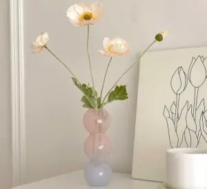Aesthetic Pastel Gradient Glass Bubble Vase