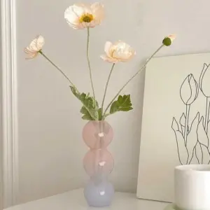 Aesthetic Pastel Gradient Glass Bubble Vase - 