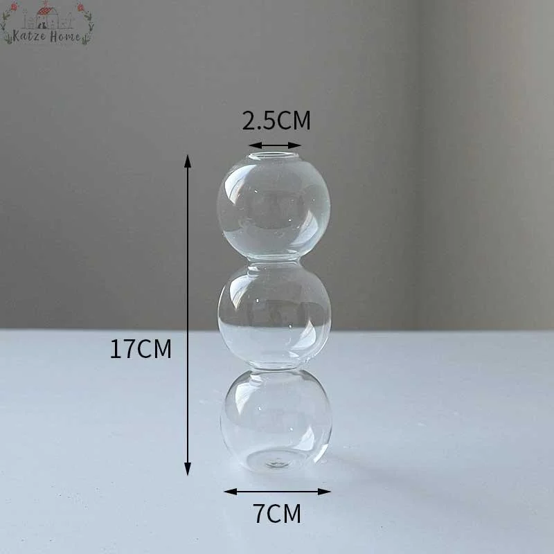 Aesthetic Pastel Gradient Glass Bubble Vase -