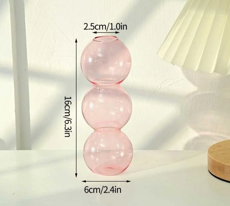 Aesthetic Pastel Gradient Glass Bubble Vase -