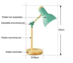 Aesthetic Pastel Wooden Table Reading Lamp