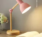 Aesthetic Pastel Wooden Table Reading Lamp
