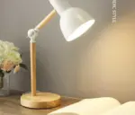 Aesthetic Pastel Wooden Table Reading Lamp