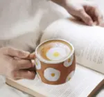 Aesthetic Poached Egg Hand Painted Mugs