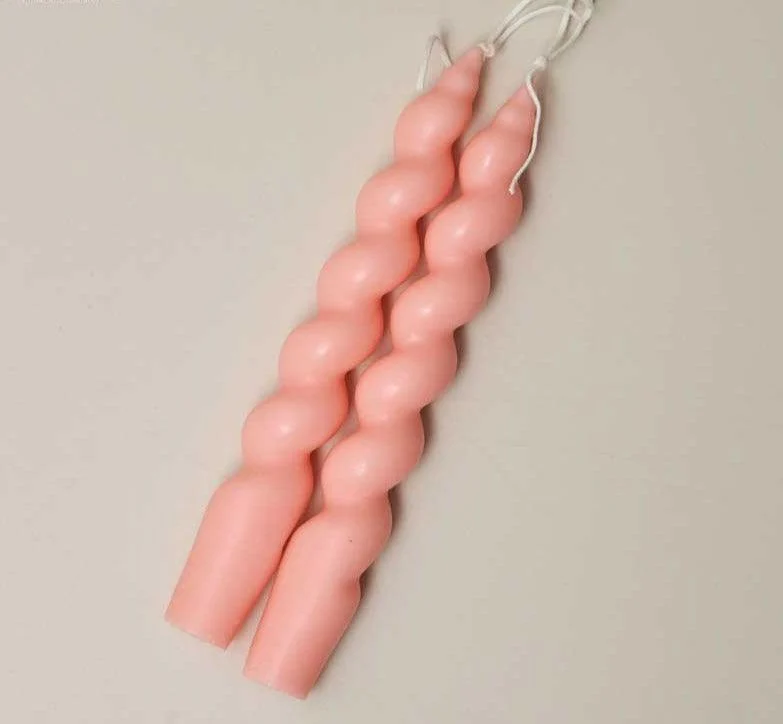 Aesthetic Scented Pastel Spiral Taper Candles Set 2 -