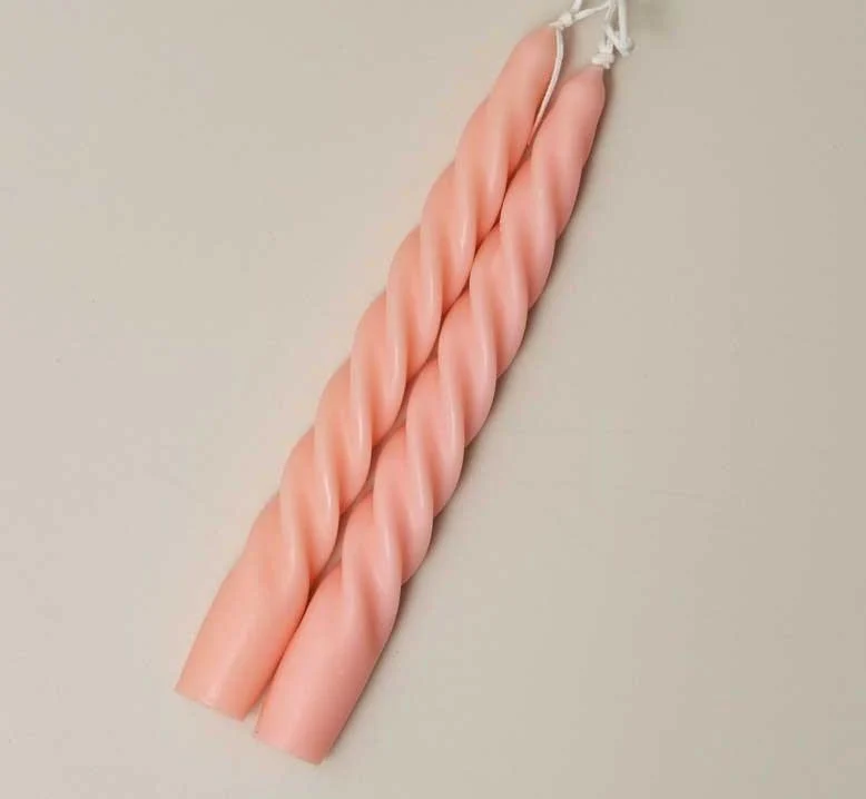 Aesthetic Scented Pastel Spiral Taper Candles Set 2 -