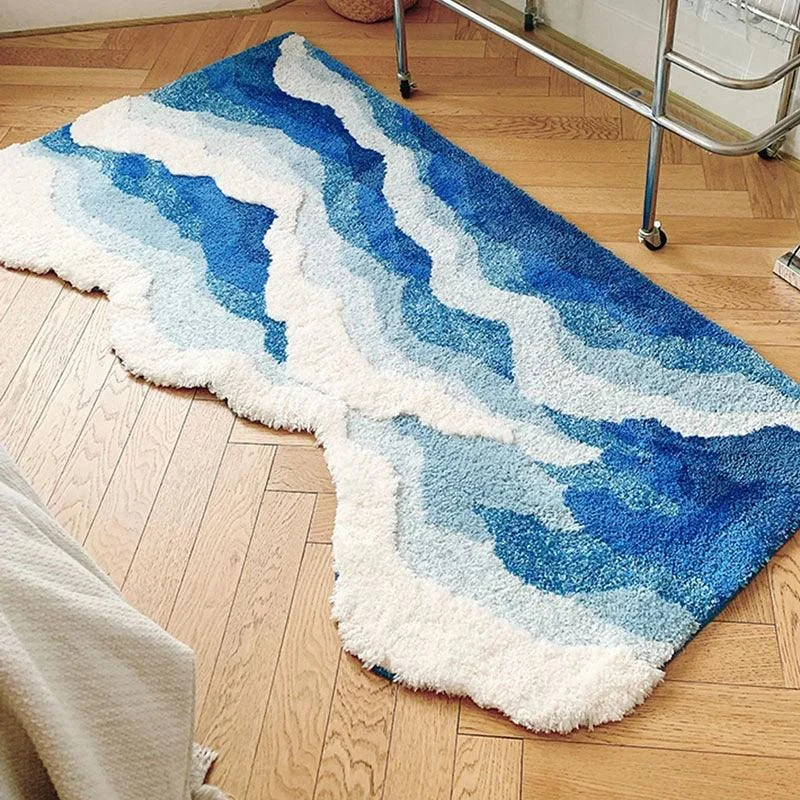 Aesthetic Tufted Rug Wave Pattern -