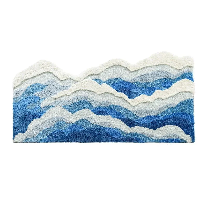 Aesthetic Tufted Rug Wave Pattern -