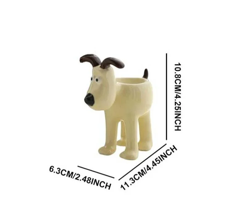 Aesthetic Vintage Dog Ceramic Egg Holder -