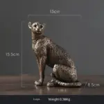 African Leopard Sculpture