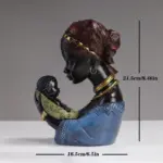 African Mother and Child Home Decor Figurines