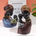 African Mother and Child Home Decor Figurines