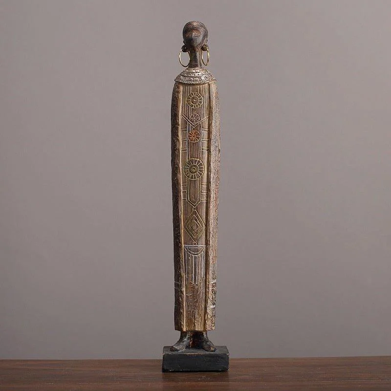 African Tribal Woman Portrait Home Decor Sculpture -