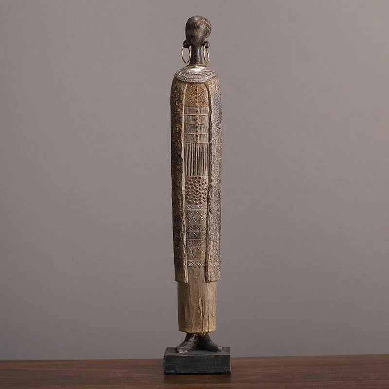 African Tribal Woman Portrait Home Decor Sculpture -