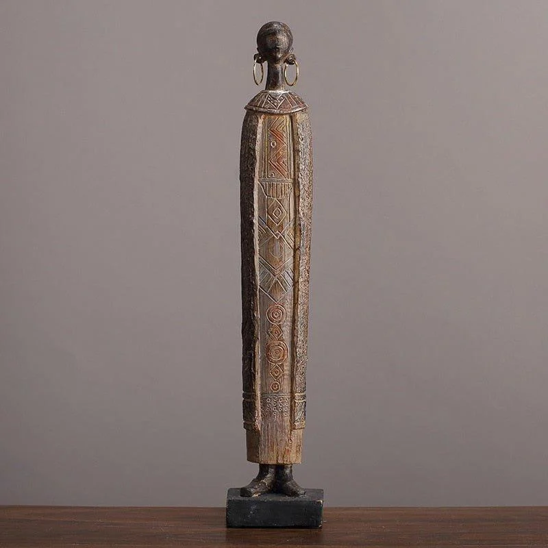 African Tribal Woman Portrait Home Decor Sculpture -