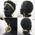African Tribal Women Sculpture tag1