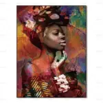 African Wall Art Portrait Printed on Canvas Unframed tag1