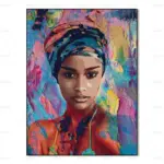 African Wall Art Portrait Printed on Canvas Unframed tag1