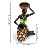 African Women Candle Holder Sculpture