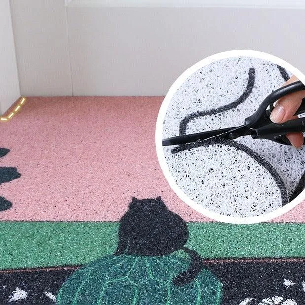 Afternoon Cat DIY Cut-Out Cartoon Entrance Mat -  - #tag1#