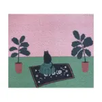 Afternoon Cat DIY Cut Out Cartoon Entrance Mat tag1