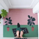 Afternoon Cat DIY Cut Out Cartoon Entrance Mat tag1