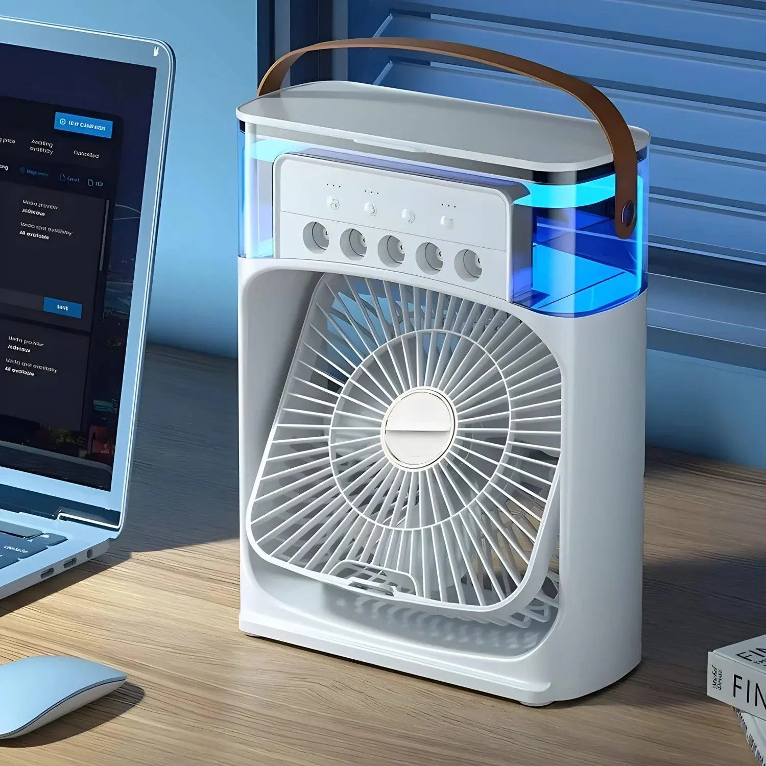 AirCooler Pro 3-in-1 Fan, Air Conditioner and Humidifier with 7-Color LED Light -  - #tag1#