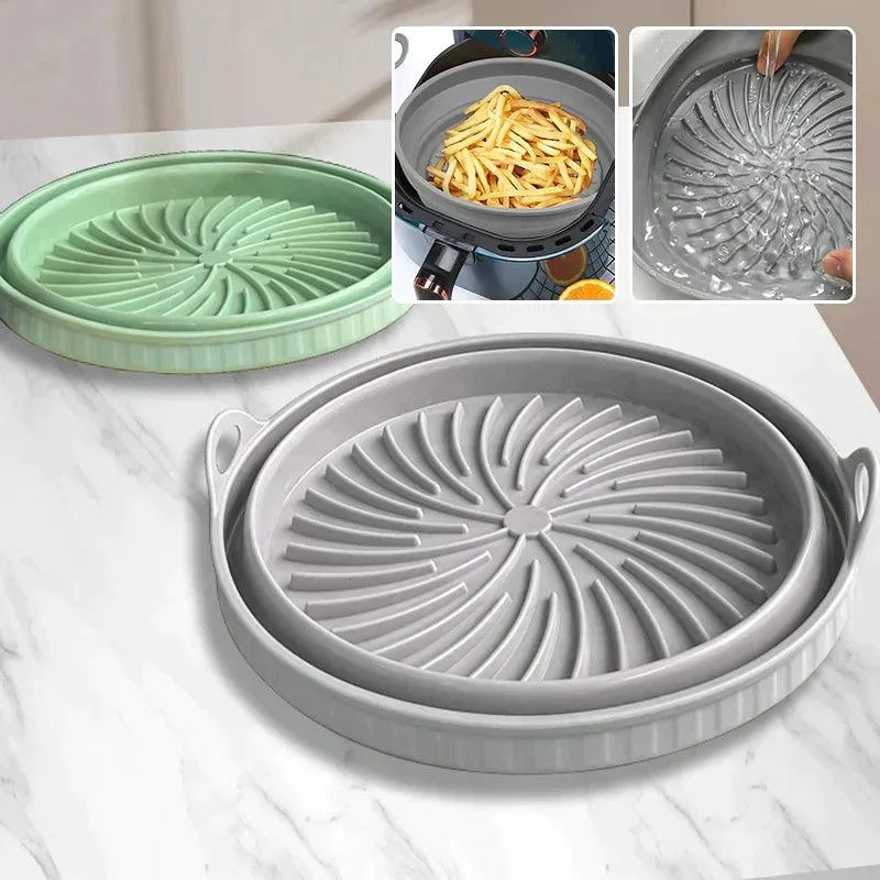 Air Fryer Silicone Grill Pan Reusable Baking Tray -  - #tag1#