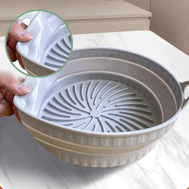 Air Fryer Silicone Grill Pan Reusable Baking Tray -  - #tag1#