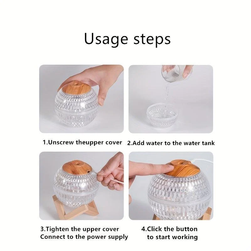 Air Humidifier Essential Oil Aroma Diffuser Ultrasonic Moon Night Light Humidifier Dimmable USB Humidificador Mist Maker -  - #tag1#