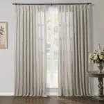 Aira Linen Pleated Modern Curtains White 6 Colors tag1