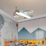 Airplane Shaped Children s Room Pendant Light LED Chandelier tag1