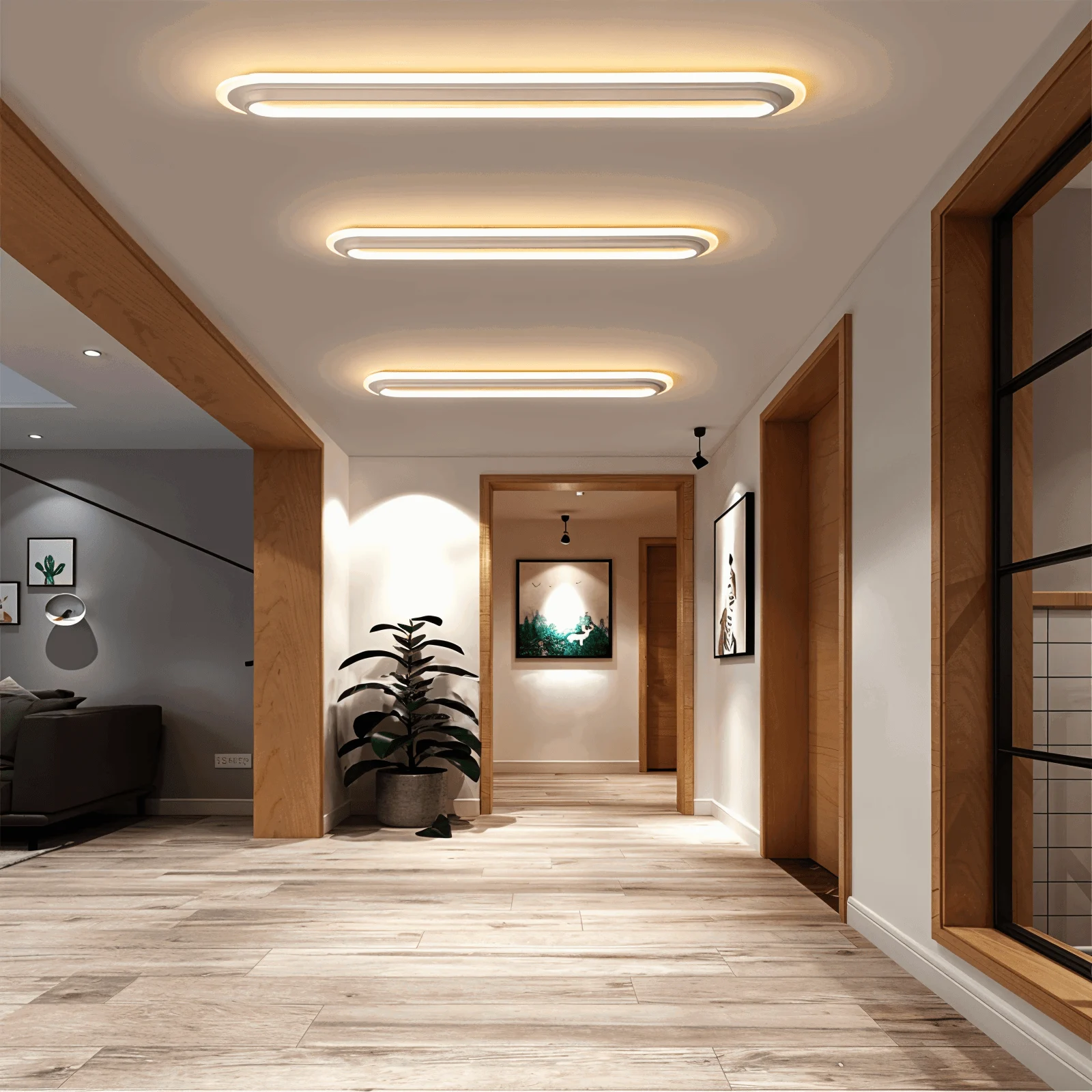 Aisle Lux Modern Oval LED Ceiling Lights - Surface-mounted Lights -  - #tag1#