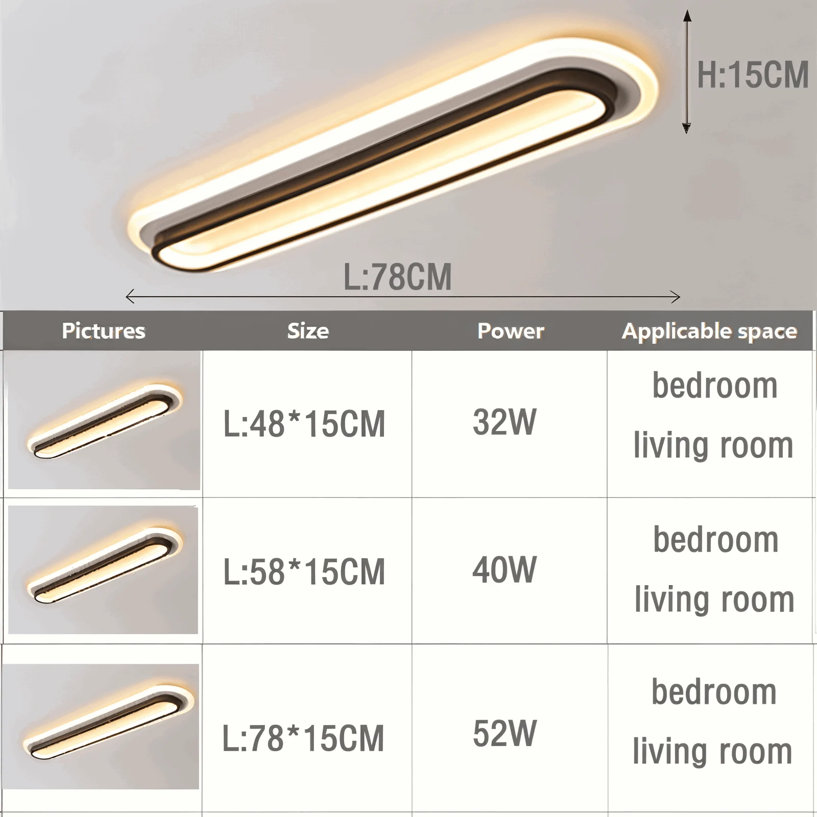 Aisle Lux Modern Oval LED Ceiling Lights - Surface-mounted Lights -  - #tag1#