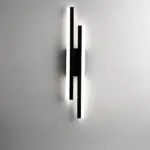 Alana Modern LED Wall Lamp Black Gold Living Bedroom Acrylic Metal tag1