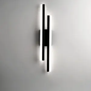 Alana Modern LED Wall Lamp - Black/Gold, Living/Bedroom, Acrylic & Metal