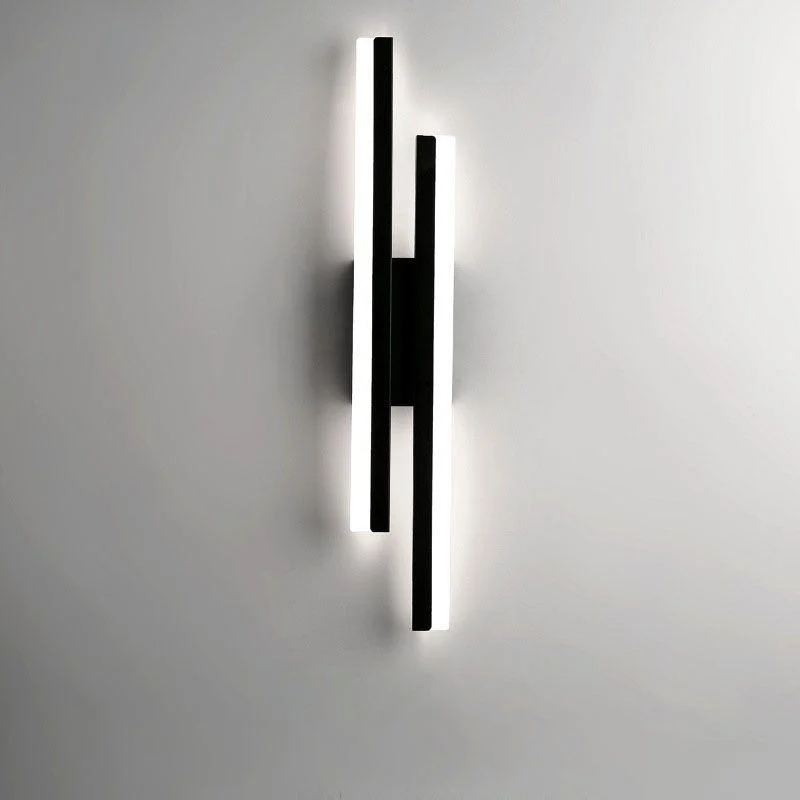 Alana Modern LED Wall Lamp - Black/Gold, Living/Bedroom, Acrylic & Metal -  - #tag1#