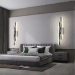 Alana Modern LED Wall Lamp Black Gold Living Bedroom Acrylic Metal tag1