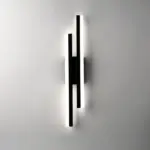 Alana Modern LED Wall Lamp Black Gold Living Bedroom Acrylic Metal tag1