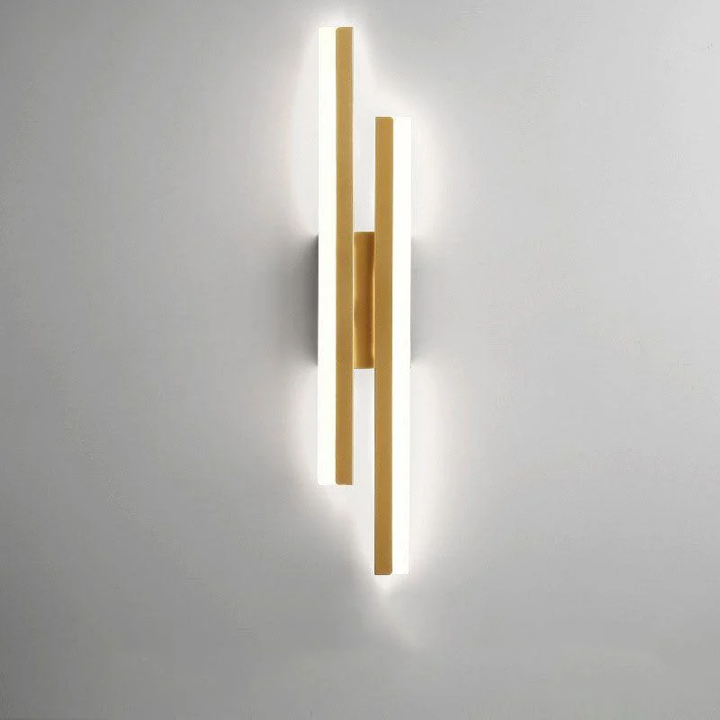 Alana Modern LED Wall Lamp - Black/Gold, Living/Bedroom, Acrylic & Metal -  - #tag1#
