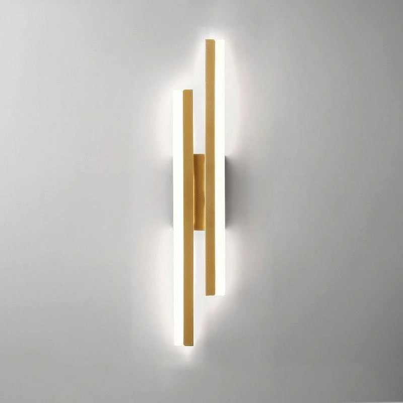 Alana Modern LED Wall Lamp - Black/Gold, Living/Bedroom, Acrylic & Metal -  - #tag1#